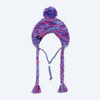 Dog Beanie Hat with Ear Openings, Toggle Fit and Pom Pom Design for Warm, Comfortable Chilly-Day Wear