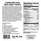 Dog Beef Jerky Treats, 5 oz Chewy Strips with Two Ingredients and Grass-Fed Beef · dog jerky