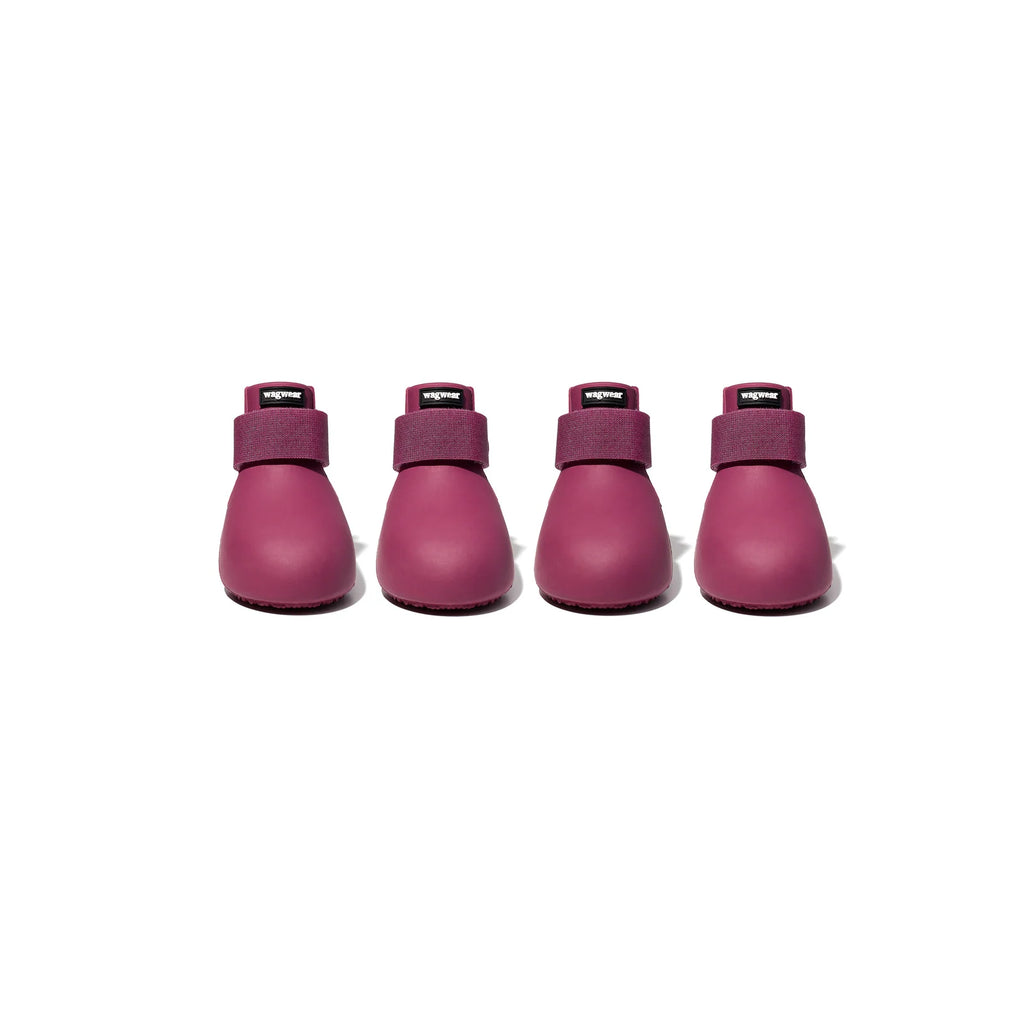 Dog Boots in 100% Gum Rubber, Set of Four Slip-On Wellington