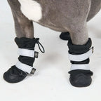 Dog Boots with Water-Resistant Exterior, Reflective Straps and Secure Velcro Fit for Snow, Salt and Rough Ground