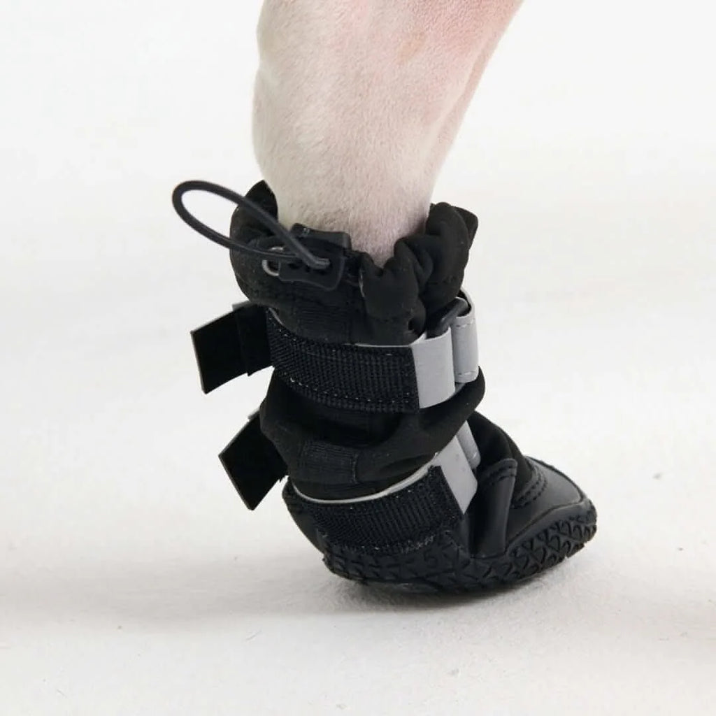 Dog Boots with Water-Resistant Exterior, Reflective Straps and Secure Velcro Fit for Snow, Salt and Rough Ground
