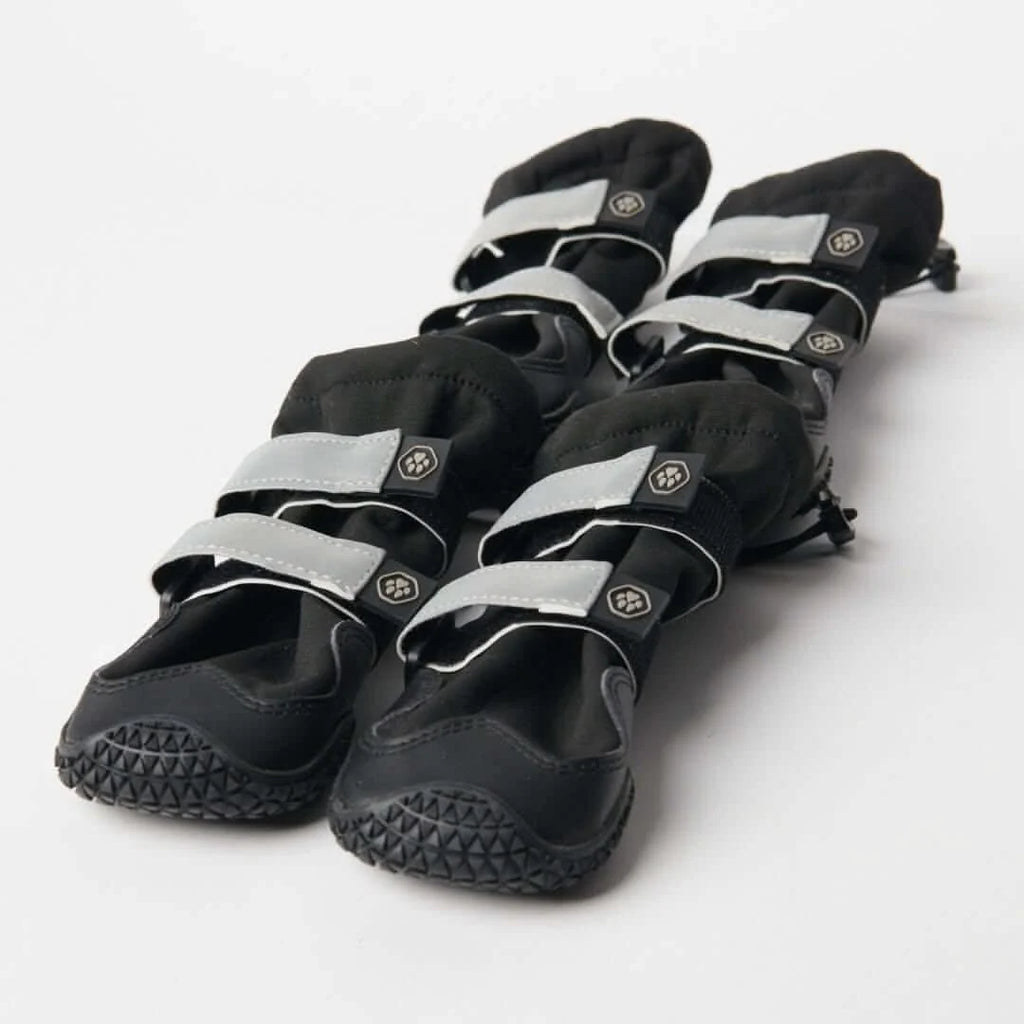 Dog Boots with Water-Resistant Exterior, Reflective Straps and Secure Velcro Fit for Snow, Salt and Rough Ground