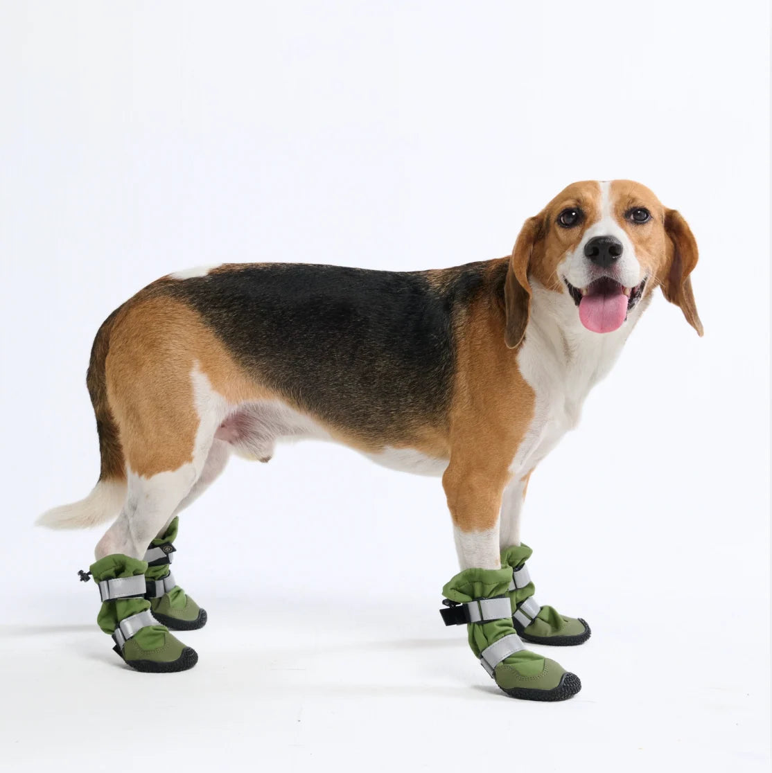 Dog Boots with Water-Resistant Exterior, Reflective Straps and Secure Velcro Fit for Snow, Salt and Rough Ground