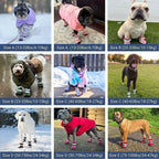 Dog Boots with Water-Resistant Exterior, Reflective Straps and Secure Velcro Fit for Snow, Salt and Rough Ground