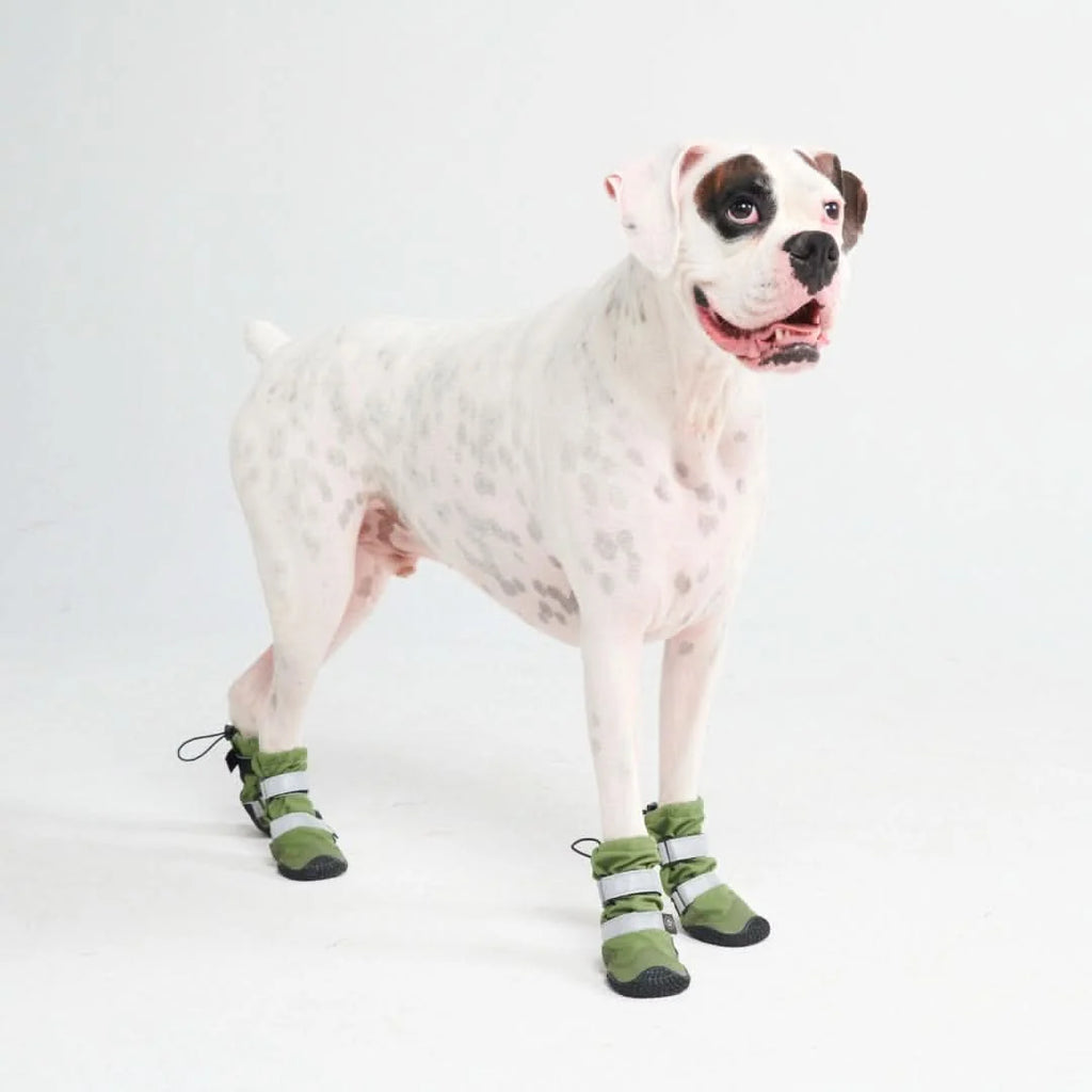 Dog Boots with Water-Resistant Exterior, Reflective Straps and Secure Velcro Fit for Snow, Salt and Rough Ground