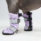 Dog Boots with Water-Resistant Exterior, Reflective Straps and Secure Velcro Fit for Snow, Salt and Rough Ground