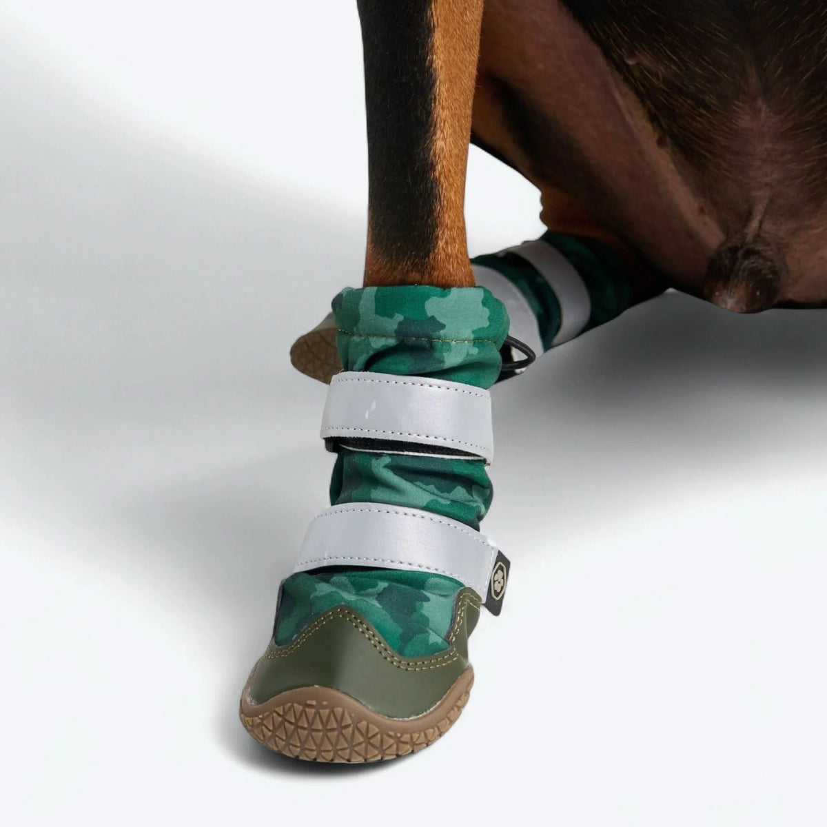 Dog Boots with Water-Resistant Exterior, Reflective Straps and Secure Velcro Fit for Snow, Salt and Rough Ground