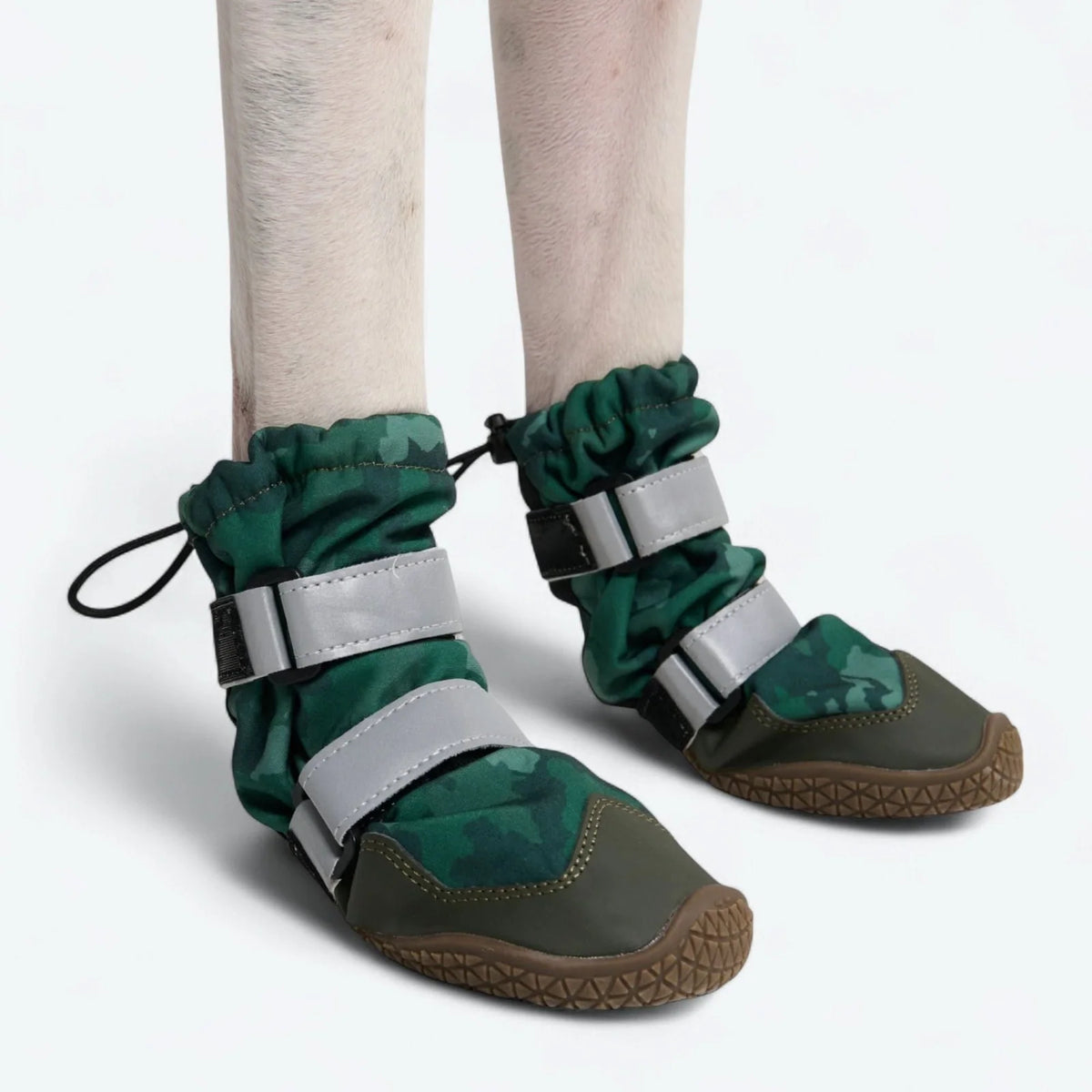 Dog Boots with Water-Resistant Exterior, Reflective Straps and Secure Velcro Fit for Snow, Salt and Rough Ground