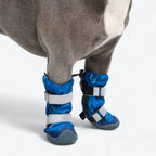 Dog Boots with Water-Resistant Exterior, Reflective Straps and Secure Velcro Fit for Snow, Salt and Rough Ground
