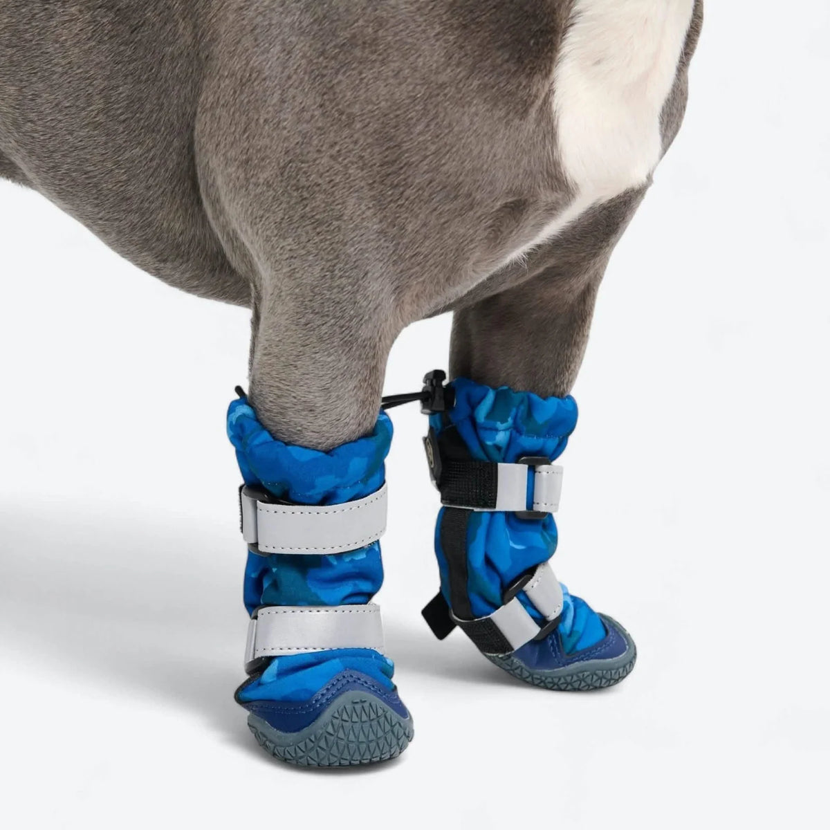 Dog Boots with Water-Resistant Exterior, Reflective Straps and Secure Velcro Fit for Snow, Salt and Rough Ground