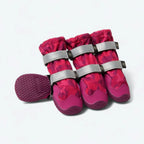 Dog Boots with Water-Resistant Exterior, Reflective Straps and Secure Velcro Fit for Snow, Salt and Rough Ground