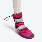 Dog Boots with Water-Resistant Exterior, Reflective Straps and Secure Velcro Fit for Snow, Salt and Rough Ground