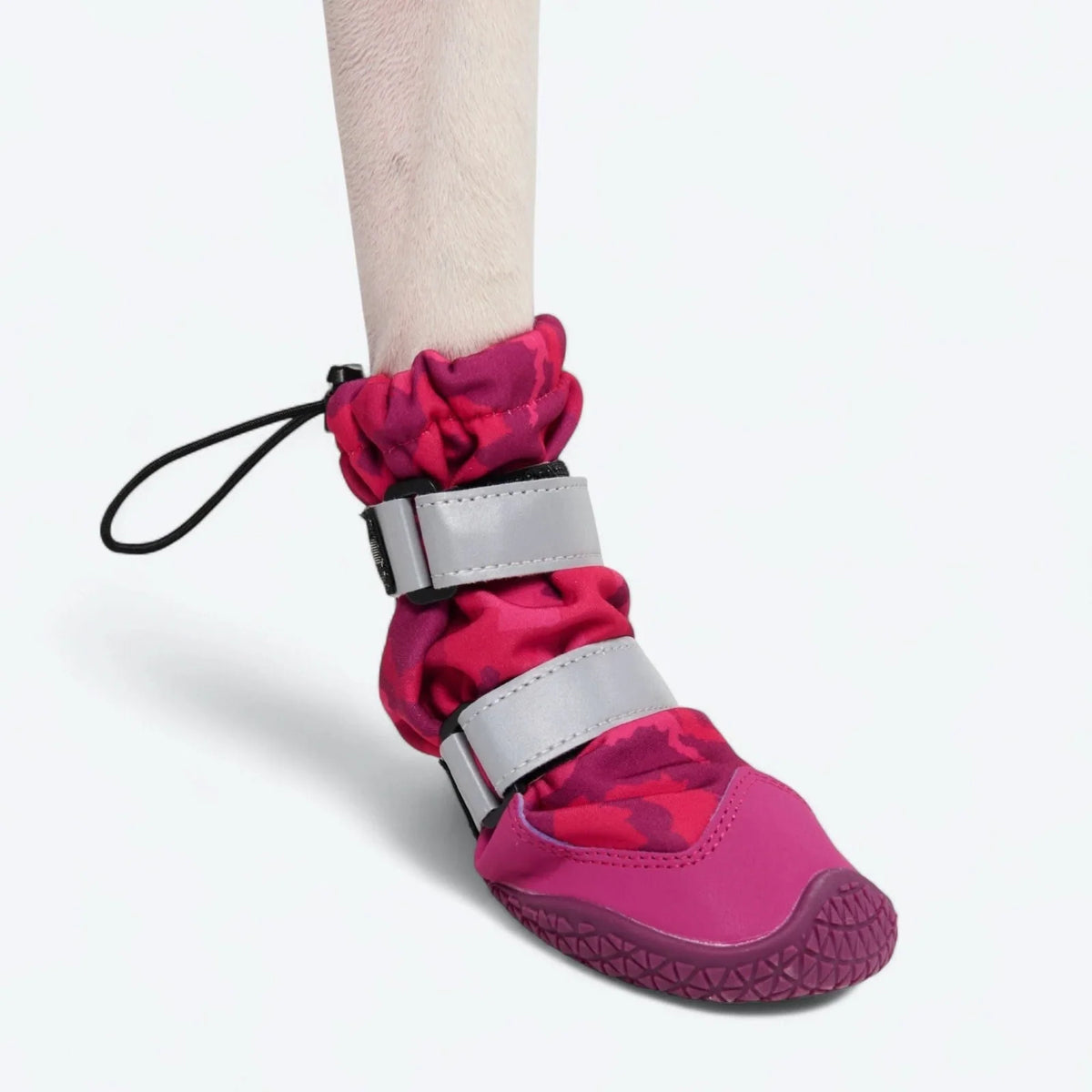 Dog Boots with Water-Resistant Exterior, Reflective Straps and Secure Velcro Fit for Snow, Salt and Rough Ground