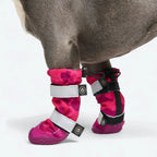 Dog Boots with Water-Resistant Exterior, Reflective Straps and Secure Velcro Fit for Snow, Salt and Rough Ground