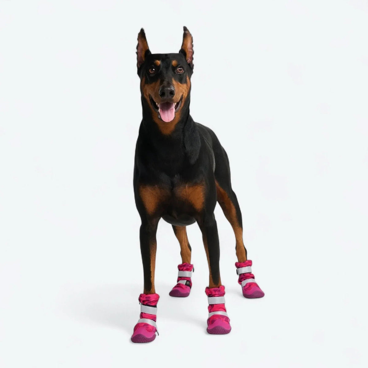Dog Boots with Water-Resistant Exterior, Reflective Straps and Secure Velcro Fit for Snow, Salt and Rough Ground