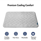 Dog Cooling Mat in Hearts Grey