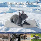 Dog Cooling Mat in Hearts Grey