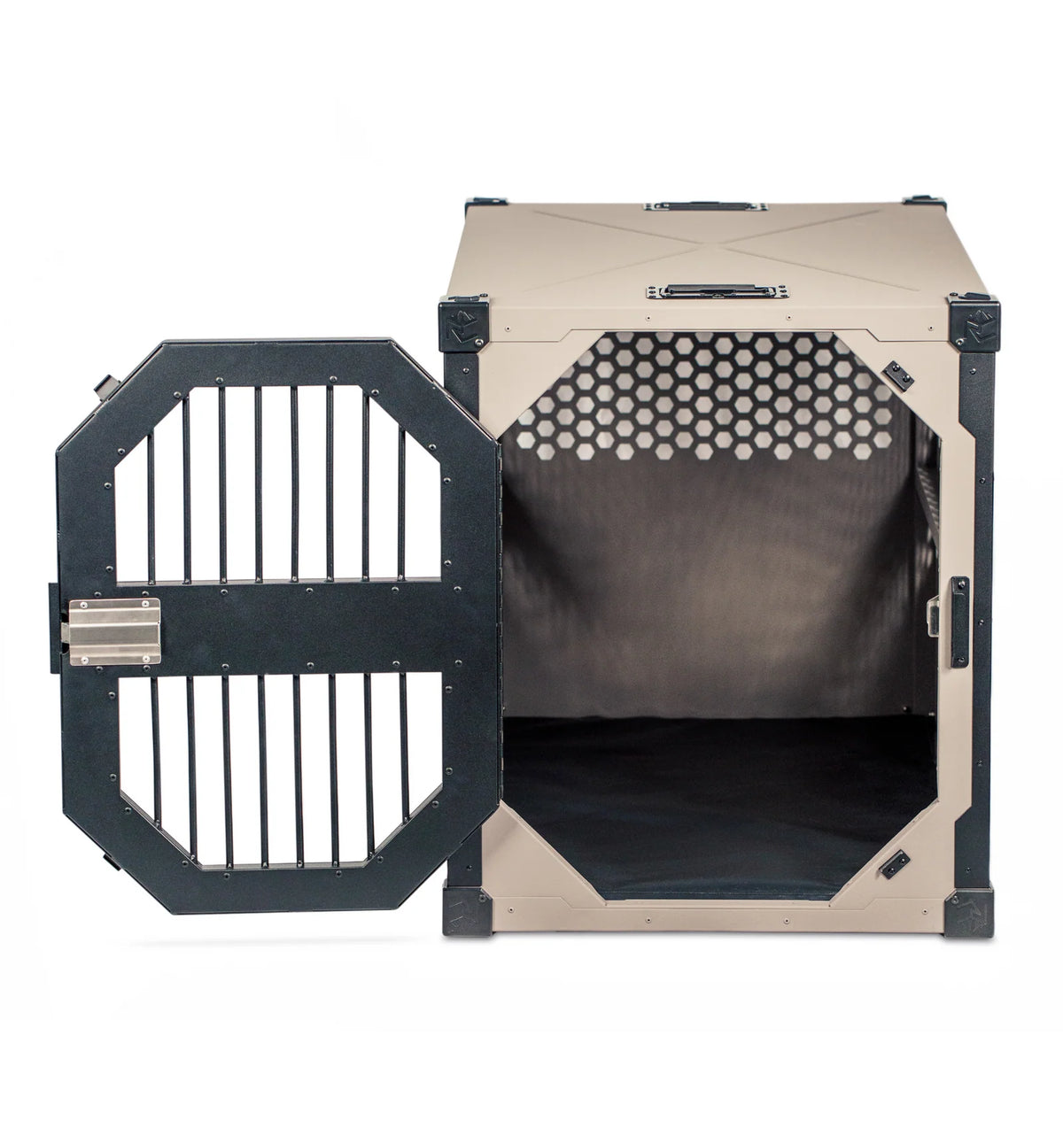 Dog Crate Pad in Black Vinyl Comfort Cushion for Stationary or Collapsible Crates, Multiple Sizes