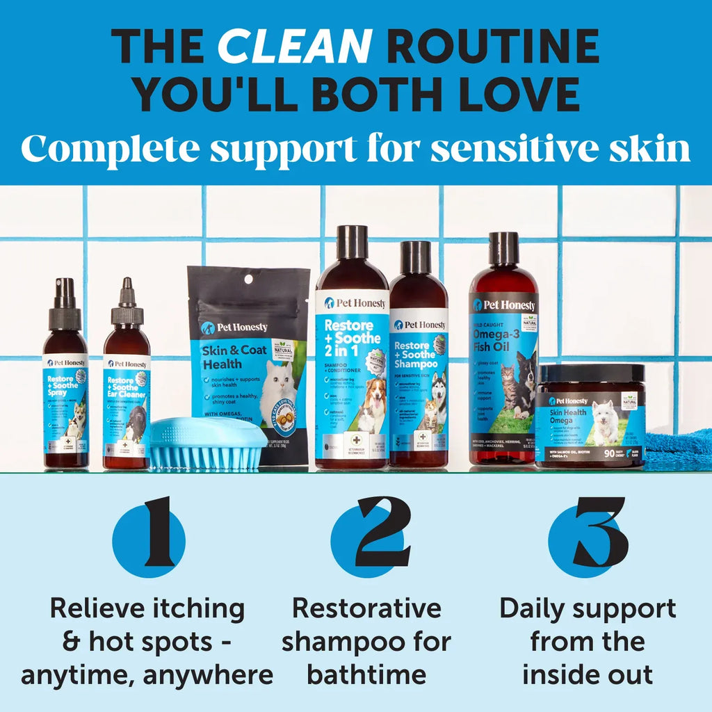 Dog Ear Cleaner Solution, 4 Ounce Pet Ear Rinse with MicroSilver BG, Aloe and Lavender for Routine Ear Care