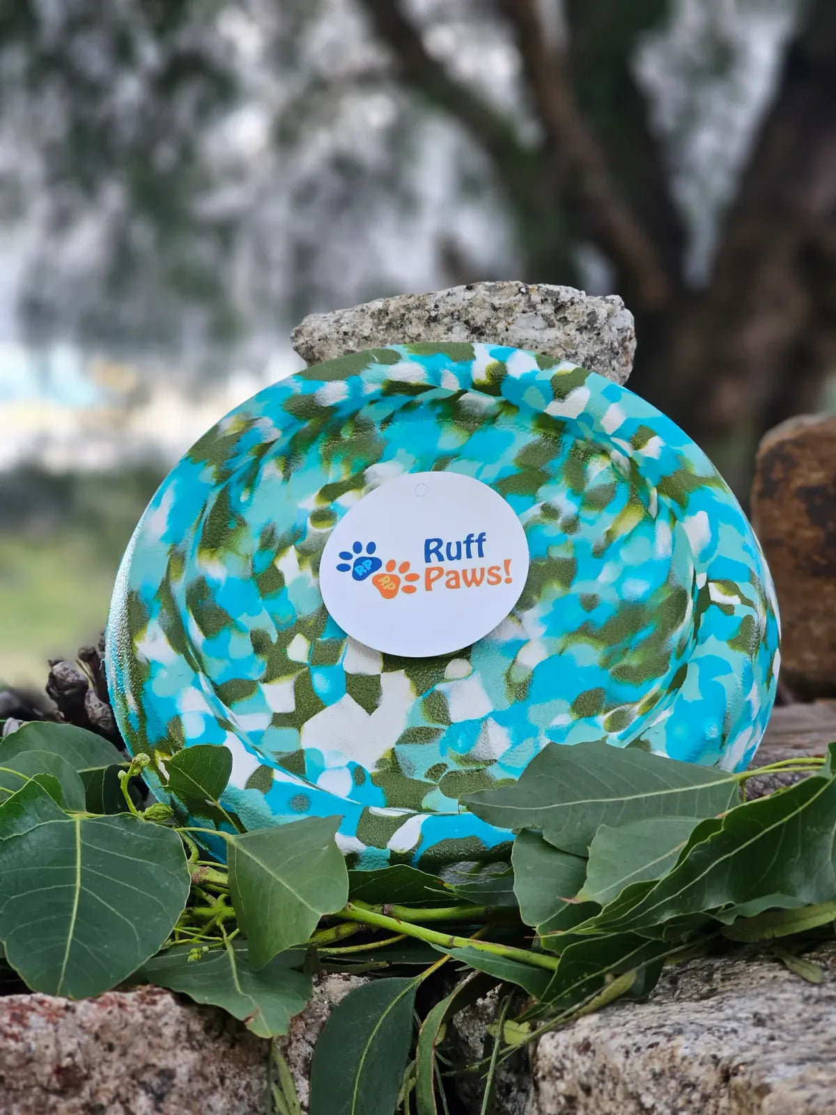 Dog Frisbee Foam Flying Disc for Outdoor Fetch, Soft Lightweight Water-Floating Design in Bright Colo — White/Blue/Army Green