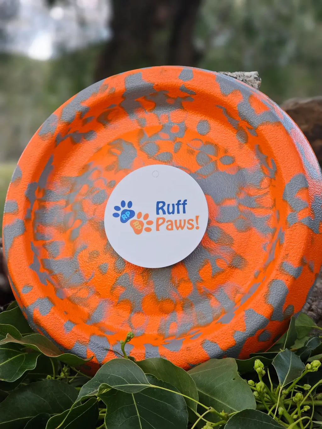 Dog Frisbee Foam Flying Disc for Outdoor Fetch, Soft Lightweight Water-Floating Design in Bright Color — Grey/Orange