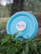 Dog Frisbee Foam Flying Disc for Outdoor Fetch, Soft Lightweight Water-Floating Design in Bright Color — Pastel Blue