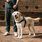Dog Harness and Leash Set with Adjustable Fit, 120cm Leash, Custom Name Patches and Three Leash Styles
