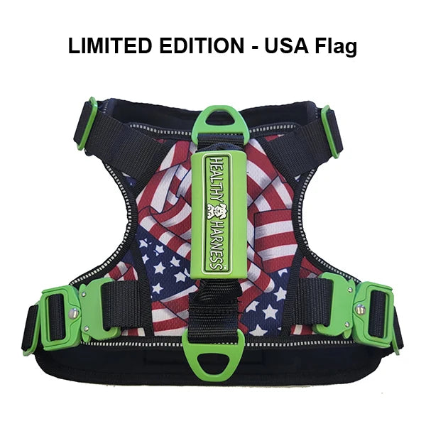 Dog Harness with No-Pull Control, Reflective Visibility, Adjustable Sizes and Multi-Point Leash Attachments for Active Wal