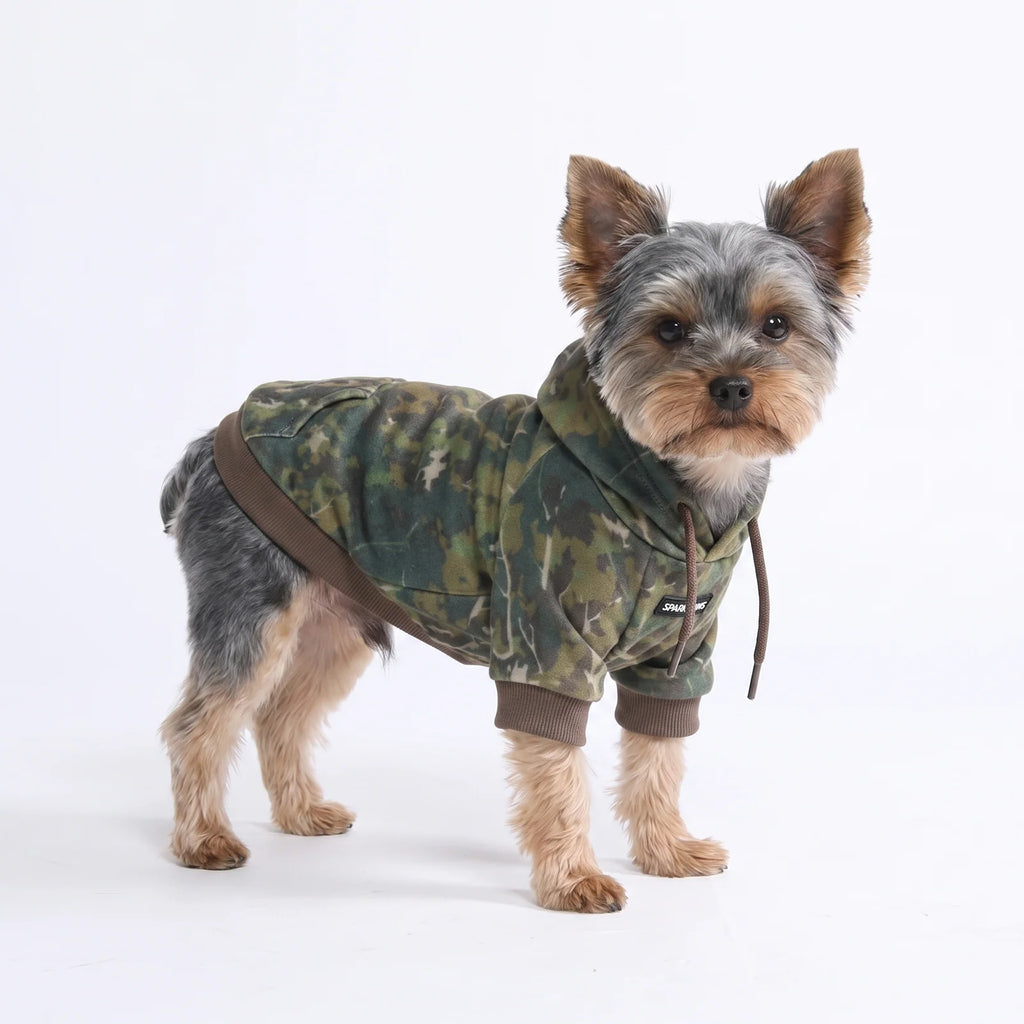 Dog Hoodie in Moss