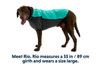 Dog Jacket with a Weatherproof Softshell Upper Panel and Fleece-Lined Lower Panel for Winter Walks