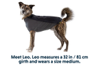 Dog Jacket with a Weatherproof Softshell Upper Panel and Fleece-Lined Lower Panel for Winter Walks