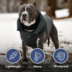 Dog Puffer Winter Jacket in Black