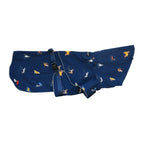 Dog Raincoat with Waterproof Windproof Coverage, Adjustable Belly Strap, Hood, Harness Openings and High-Visibility Detail