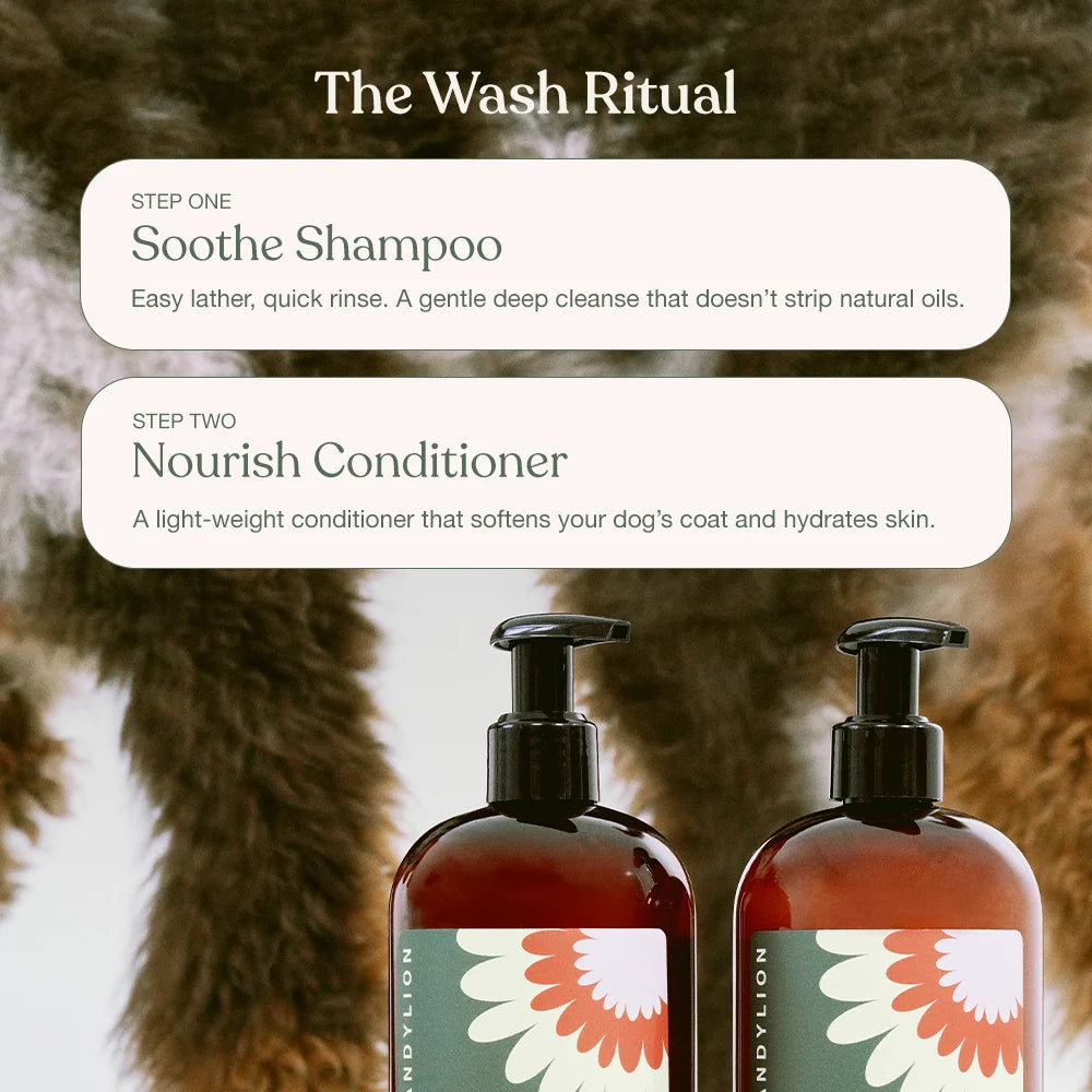 Dog Shampoo and Conditioner Mini Bath Set, Two 60mL Bottles