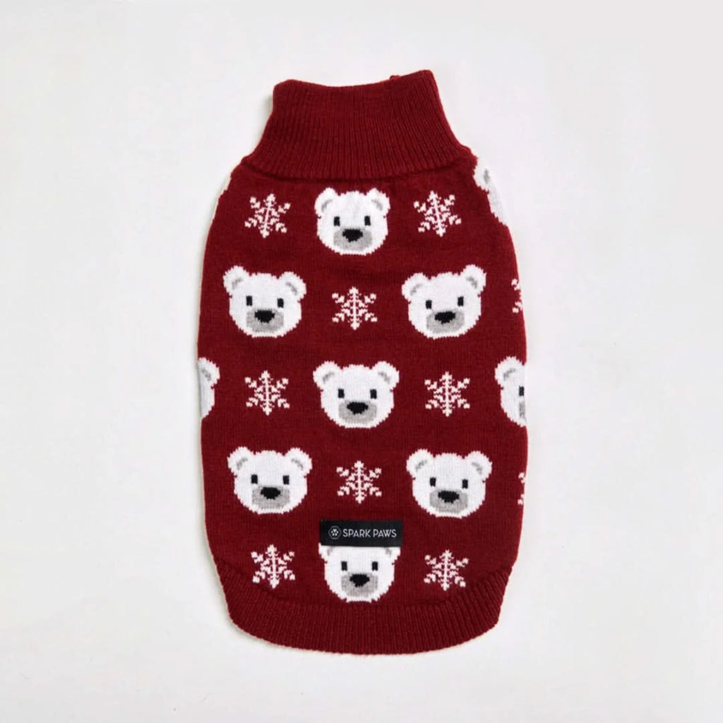 Dog Sweater with Ribbed Neck, Cuffs and Hem, Stretchable Knit Fit, Deep V Potty Cut, Sizes S–4XL