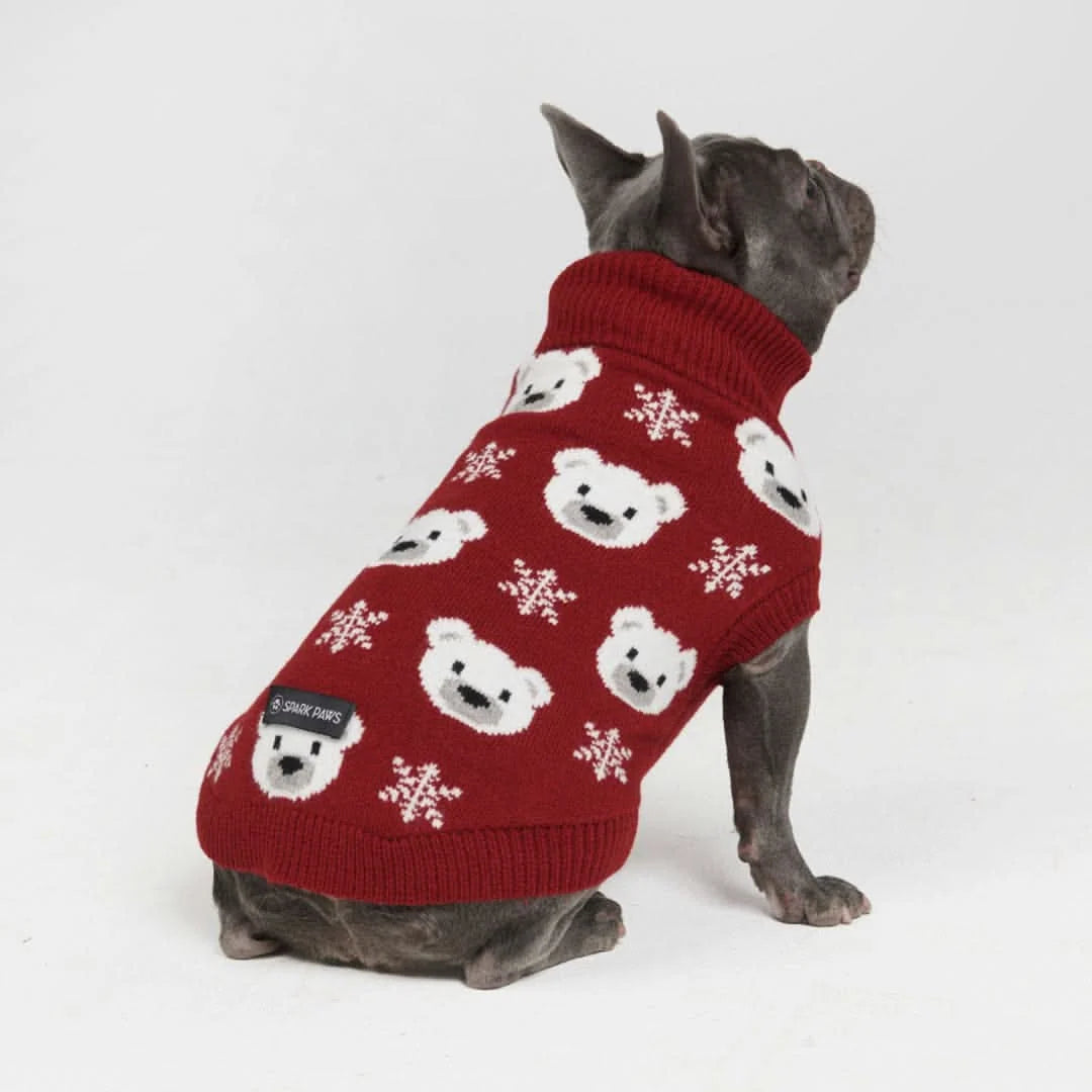 Dog Sweater with Ribbed Neck, Cuffs and Hem, Stretchable Knit Fit, Deep V Potty Cut, Sizes S–4XL