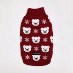 Dog Sweater with Soft Knit Stretch, Ribbed Trim, Deep V Potty Cut and Seven Printed Designs