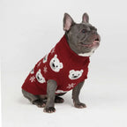 Dog Sweater with Soft Knit Stretch, Ribbed Trim, Deep V Potty Cut and Seven Printed Designs
