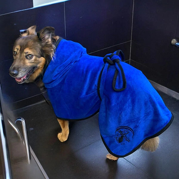 Dog Towel Drying Rob — XS - 12" (30cm) / Blue / S - 16" (40cm) / Blue / M - 20" (50cm) / Blue / L - 24" (60cm) / Blue / XL - 