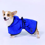 Dog Towel Drying Robe with Waist Strap, Oversized Fast-Drying Coat for Wet Walks, Baths and Beach Trips