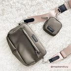 Dog Walking Bag in Mocha Nylon