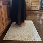 Doormat for Entryways, Kitchens and Halls with Ultra-Thin Profile, Slip-Resistant Backing and Almond Tigress Design
