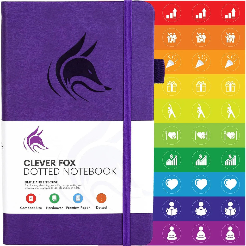 Dot Grid Notebook, Deep Purple