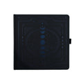 Dot Grid Notebook with an Embossed Celestial Black Buckram Cover and 160 White Pages for Journaling