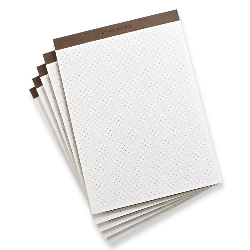 Dot Grid Notepad Set of 5 in Junior Size for Bullet Journaling, Sketching, Graphing, Lists and Everyday Notes