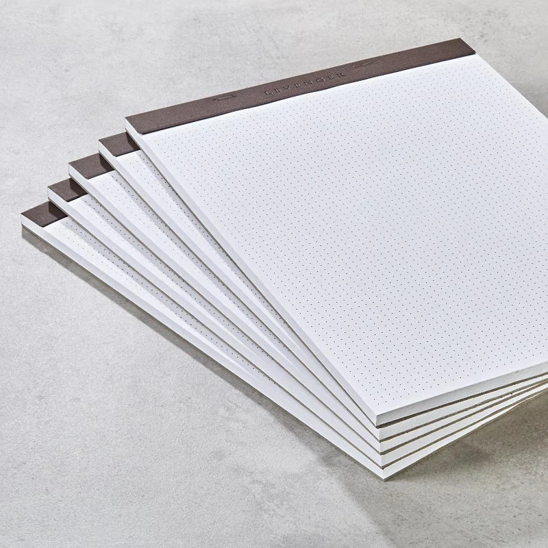 Dot Grid Notepad Set of 5 in Junior Size for Bullet Journaling, Sketching, Graphing, Lists and Everyday Notes