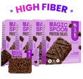 Double Chocolate Cereal Treats with 12g Protein and 1g Sugar per Serving, 4-Box Snack Pack
