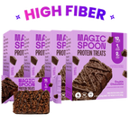 Double Chocolate Cereal Treats with 12g Protein and 1g Sugar per Serving, 4-Box Snack Pack