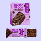 Double Chocolate Cereal Treats with 12g Protein and 1g Sugar per Serving, 4-Box Snack Pack