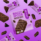 Double Chocolate Cereal Treats with 12g Protein and 1g Sugar per Serving, 4-Box Snack Pack